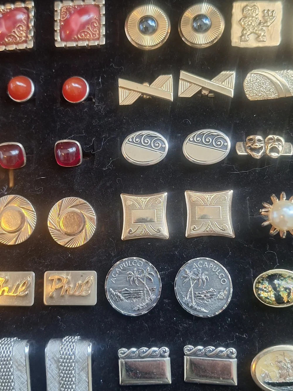 28 Gold-Tone 12k Gold Fill Men's Cuff Link Collection Assorted